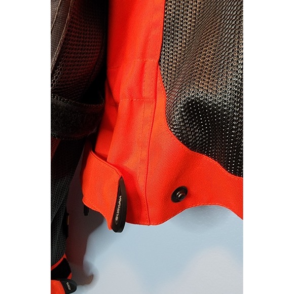 Olympia Moto Sports Mesh Motorcycle Jacket Orange 2XL Padded Cordura EXC - Picture 13 of 16